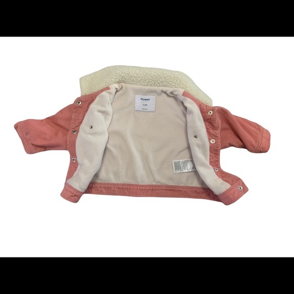 Old Navy Baby Pink Corduroy Coat with Fur Inside - Picture 5 of 5